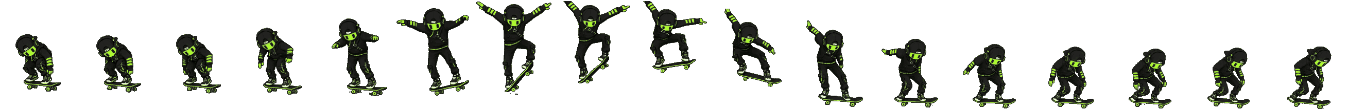 Ollie. Pixel art animated from real footage.