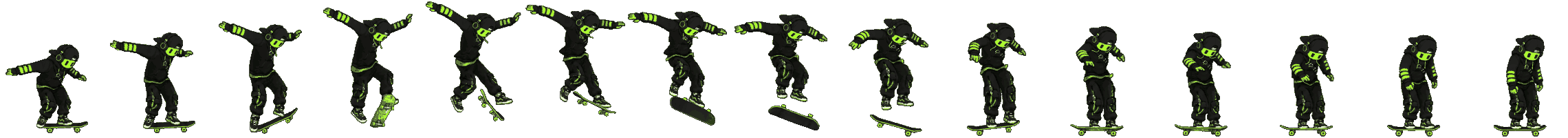 Pop Shuvit. Pixel art animated from real footage.